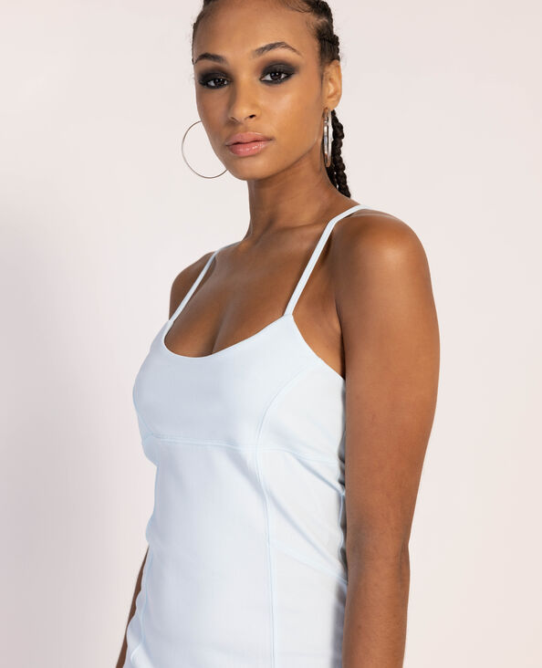 Robe courte avec cœur strass bleu clair - Pimkie