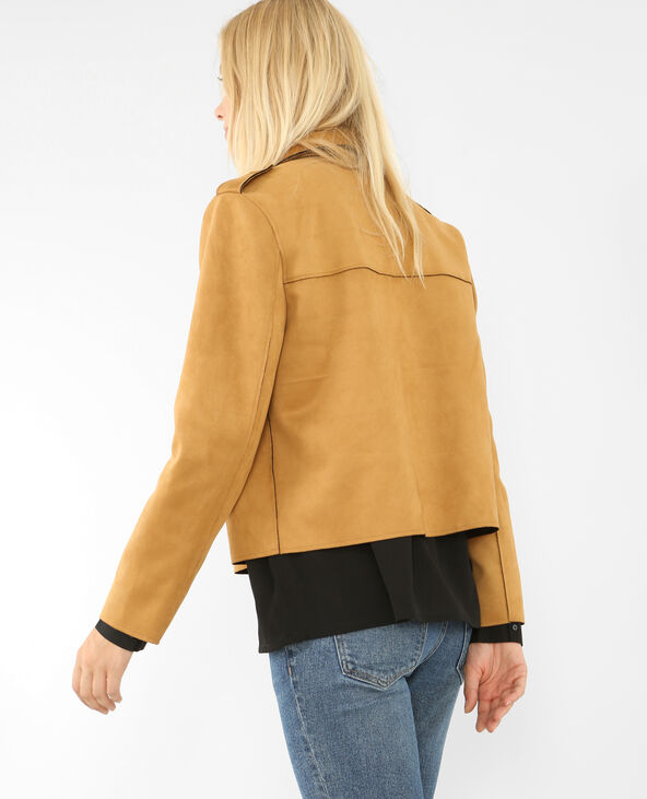 Veste suédine camel - Pimkie