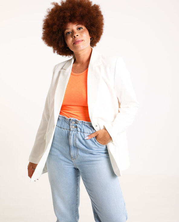 Veste blazer longue blanc - Pimkie