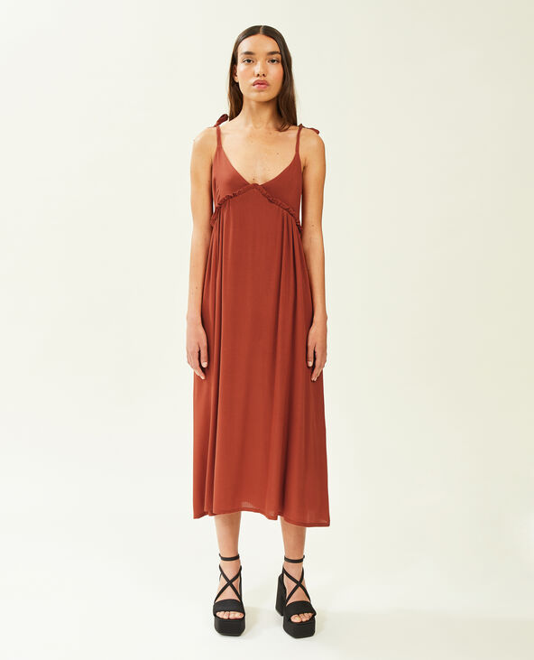 Robe longue triangle camel - Pimkie