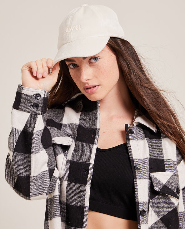 Casquette velours ras écru - Pimkie