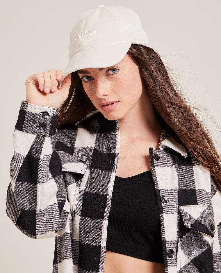 Casquette velours ras écru - Pimkie