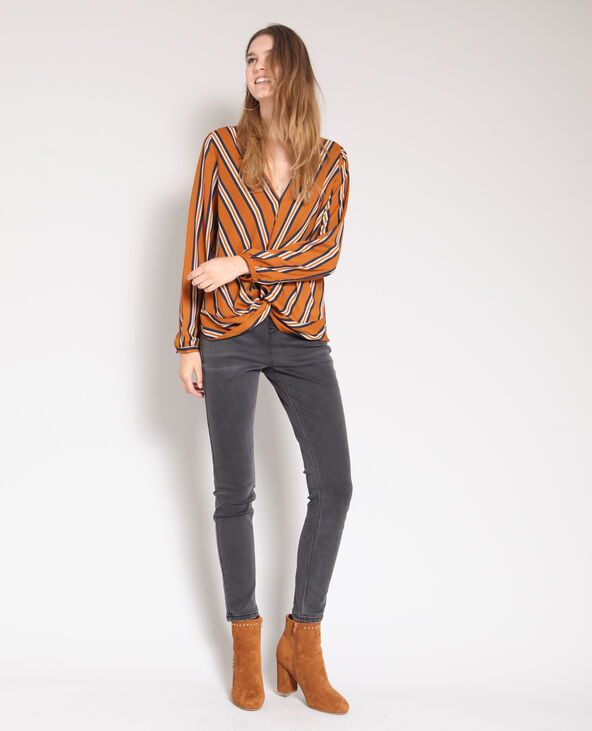 Blouse à rayures jaune - Pimkie