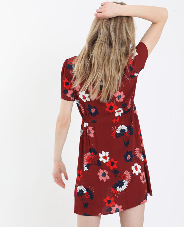 Robe à imprimé fleuri orange - Pimkie
