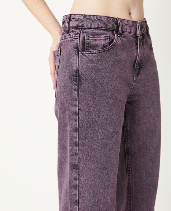 Jean wide taille basse effet dirty violet - Pimkie