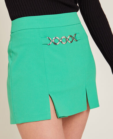 Jupe-short avec détail chaine vert - Pimkie