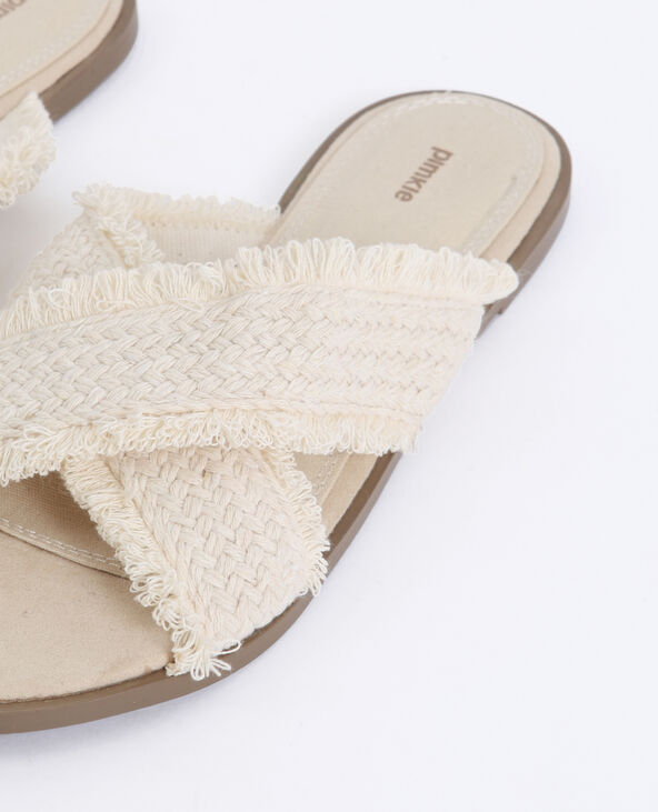 Sandales en tissu beige - Pimkie