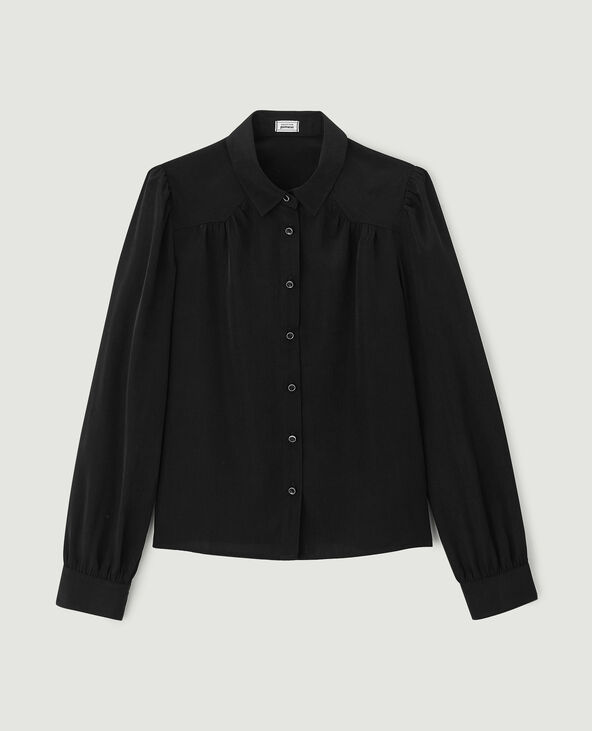 Chemise fluide boutons métalliques noir - Pimkie