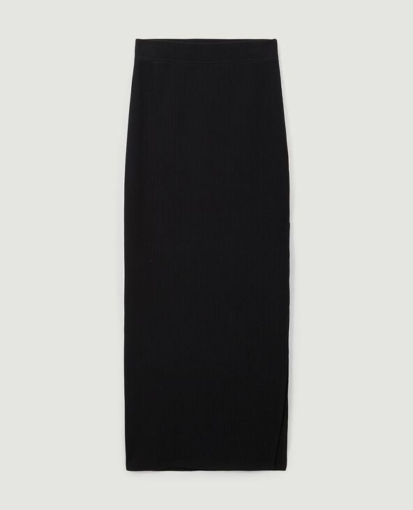 Jupe tube 2025 noir longue
