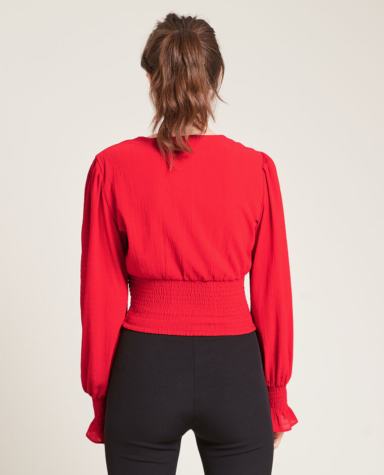 Blouse courte rouge - Pimkie