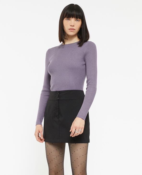 Mini-jupe bandeau taille basse noir - Pimkie