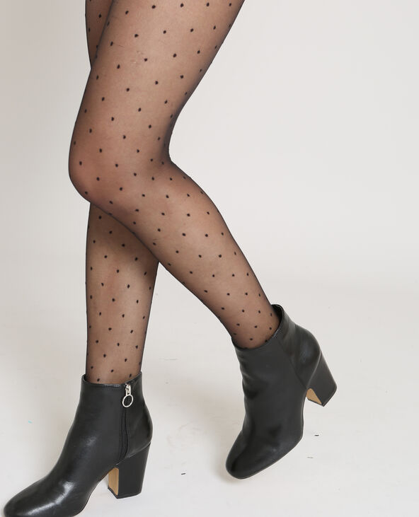 Collants à pois noir - Pimkie