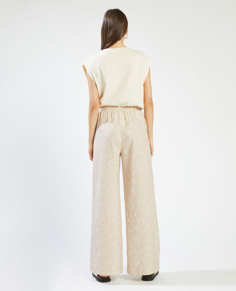 Pantalon large et droit beige - Pimkie