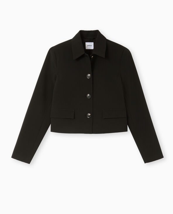 Veste city droite et courte noir - Pimkie