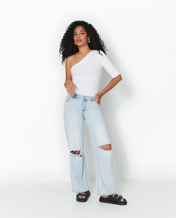 Top one shoulder asymétrique blanc - Pimkie