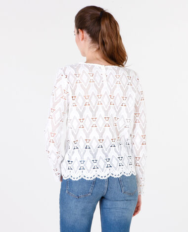 Blouse guipure blanc - Pimkie