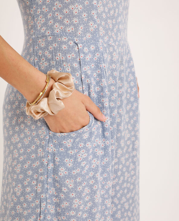Combi-pantalon à fleurs gris - Pimkie