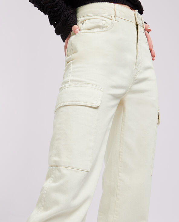Jean cargo droit beige - Pimkie