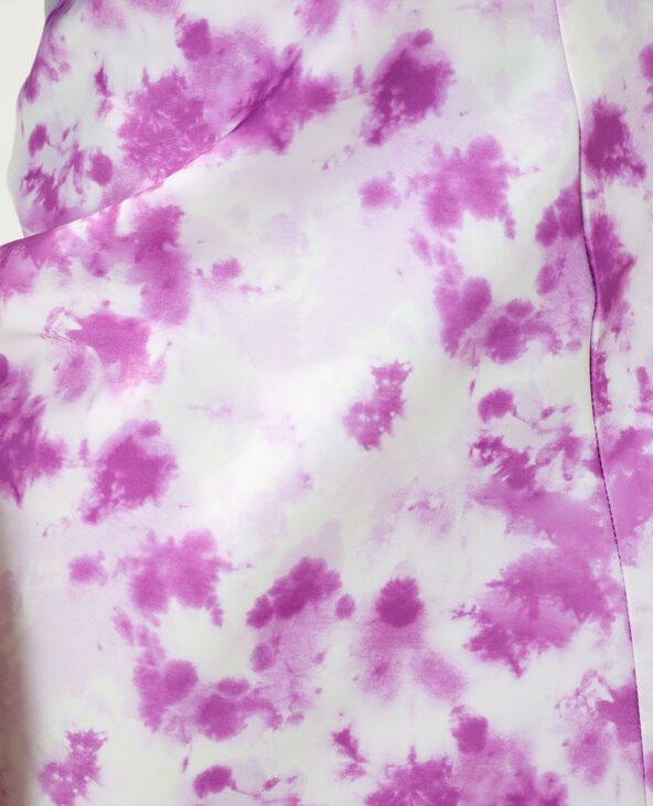 Jupe longe en satin tie and dye écru - Pimkie