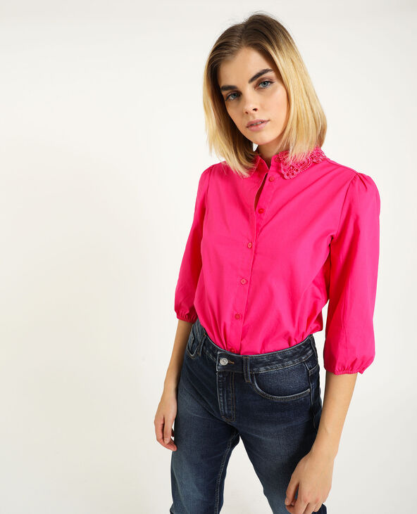 Chemise col dentelle