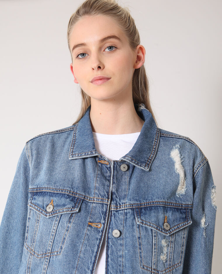 Veste en jean oversize bleu - Pimkie