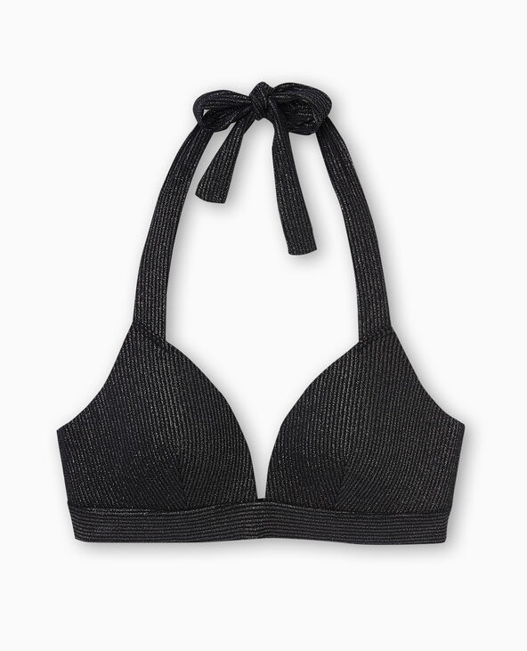 Haut de maillot de bain triangle avec lurex noir - Pimkie