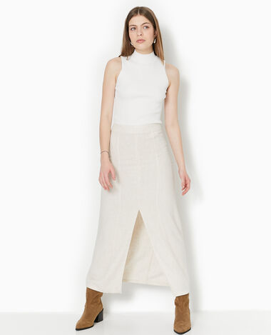 Jupe Longue Midi Plissee Fleurie Satinee Pimkie