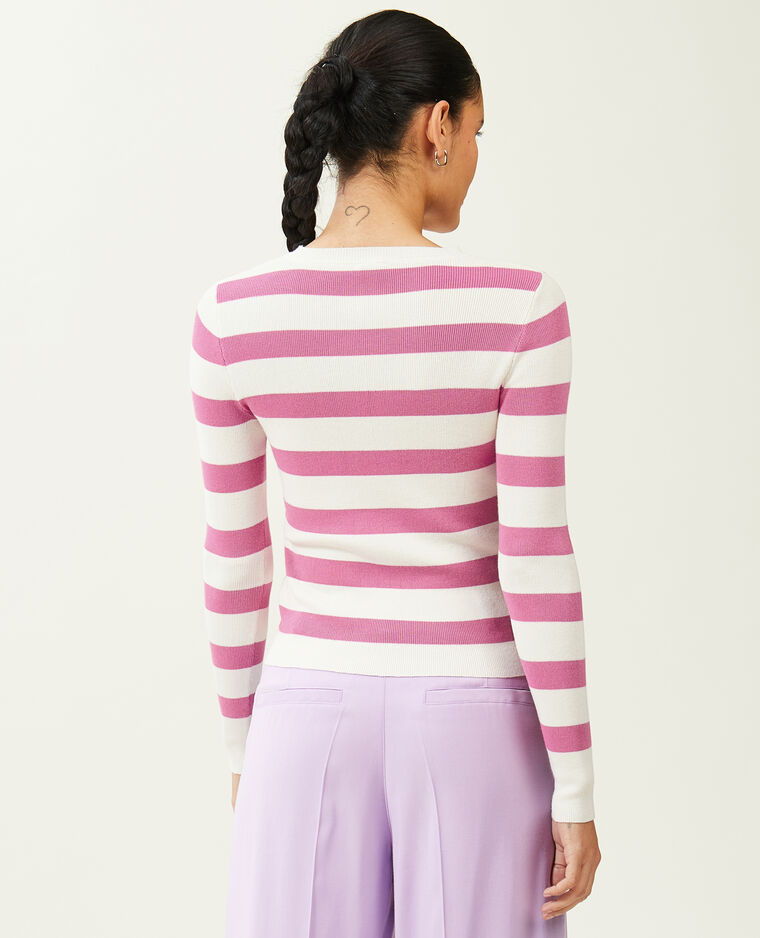 Pull moulant col rond blanc - Pimkie