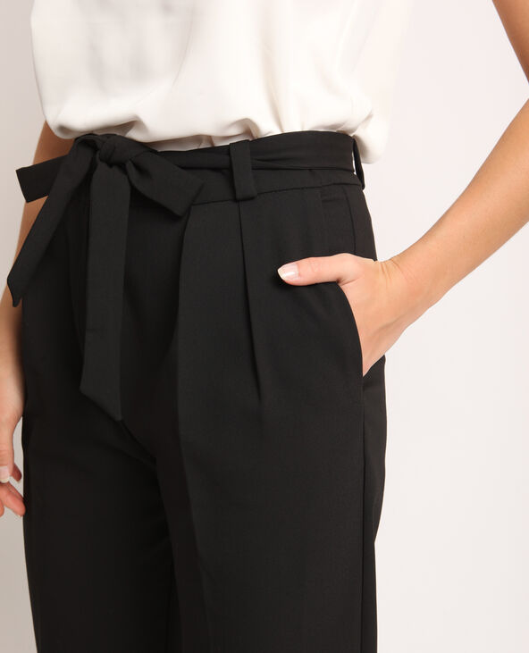 Pantalon city à ceinture noir - Pimkie