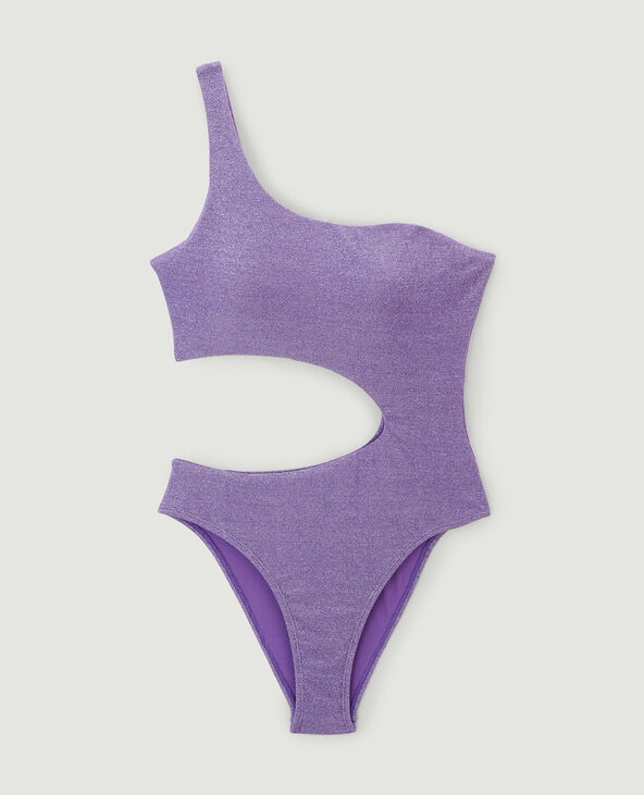 Maillot de bain 1 pièce asymétrique violet - Pimkie