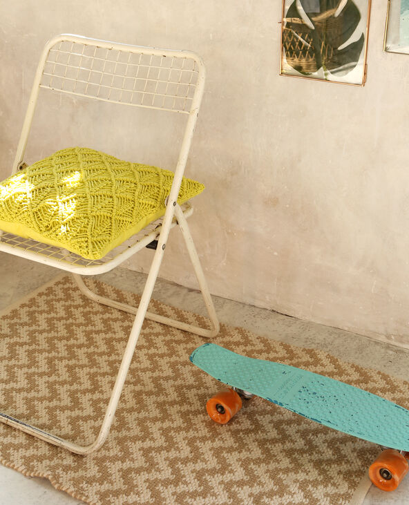 Tapis tissé zigzag blanc - Pimkie