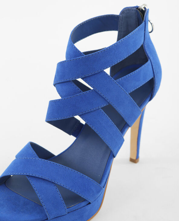 Sandales à talons hauts bleu marine - Pimkie