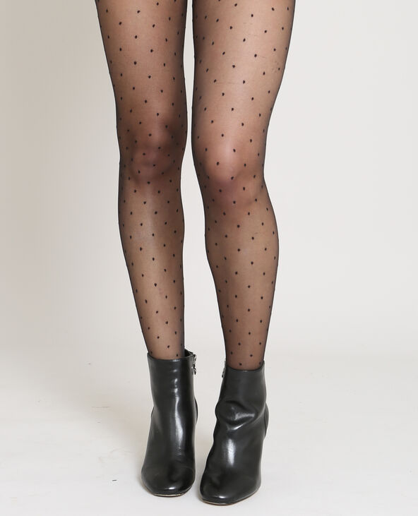 Collants à pois noir - Pimkie