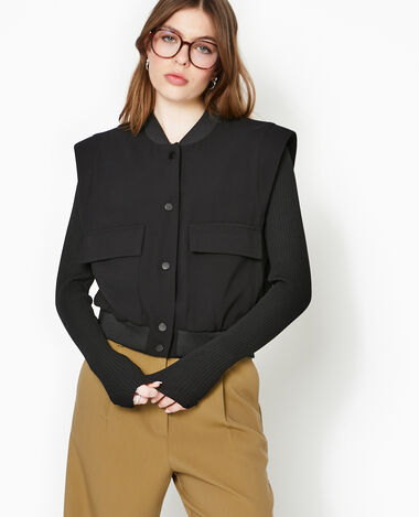 Blazer sans manche noir shop