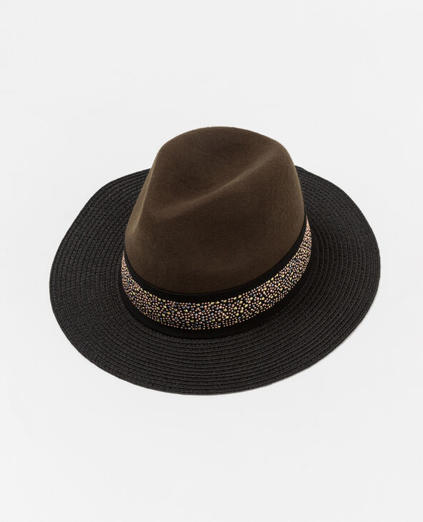Fedora bimatière vert de gris - Pimkie