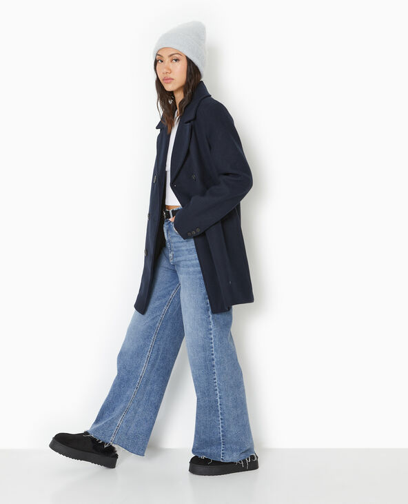 Caban avec laine bleu marine - Pimkie