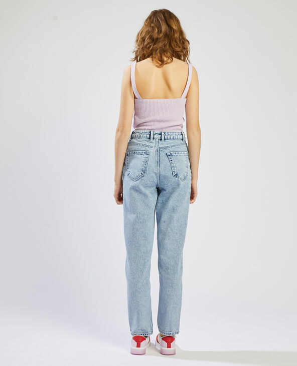 Jean mom taille haute bleu clair - Pimkie