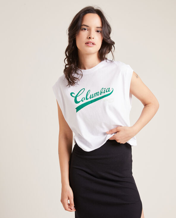 T-shirt sans manches blanc - Pimkie