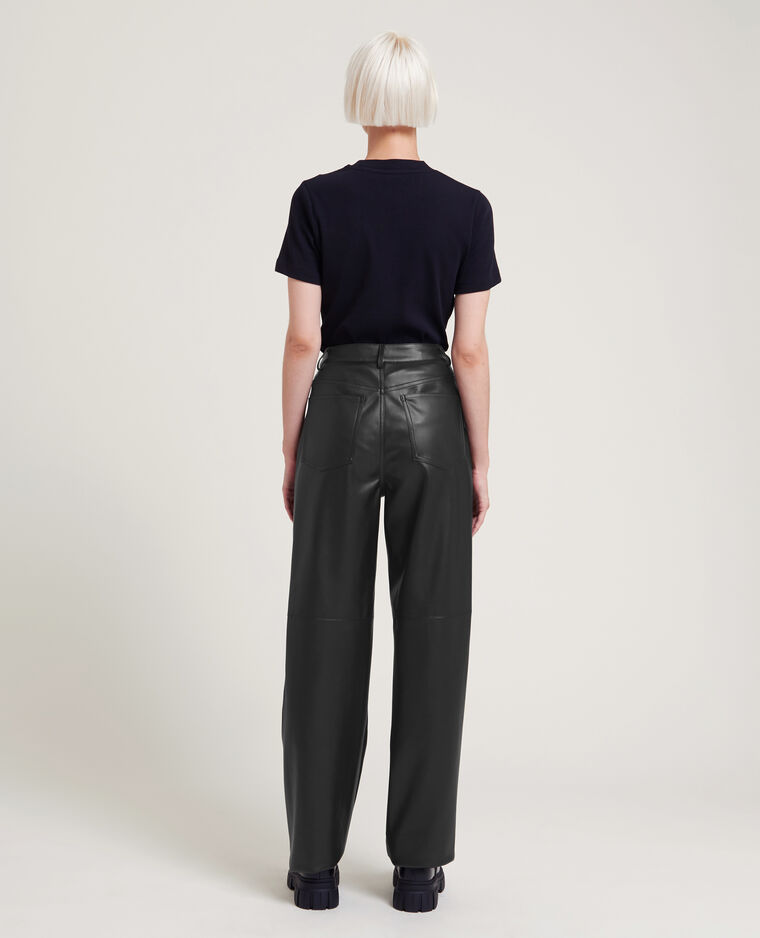 Pantalon droit en simili cuir SMALL noir - Pimkie
