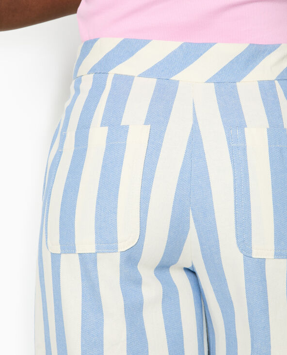 Pantalon droit avec larges rayures bleu - Pimkie