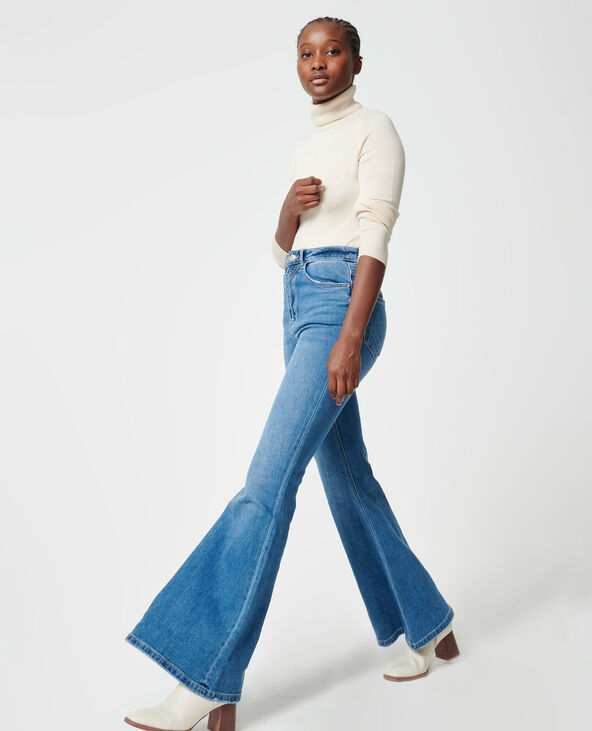 Jean flare taille haute bleu - Pimkie