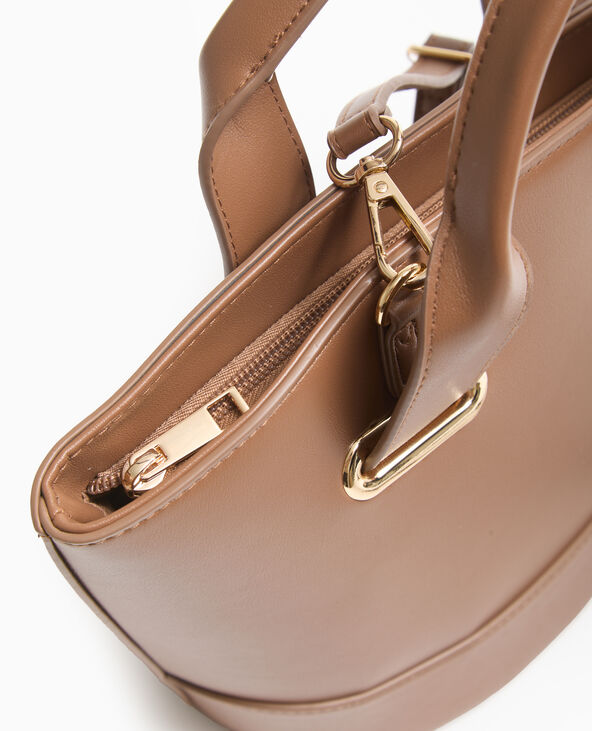 Sac effet seau avec poignée et bandoulière camel - Pimkie