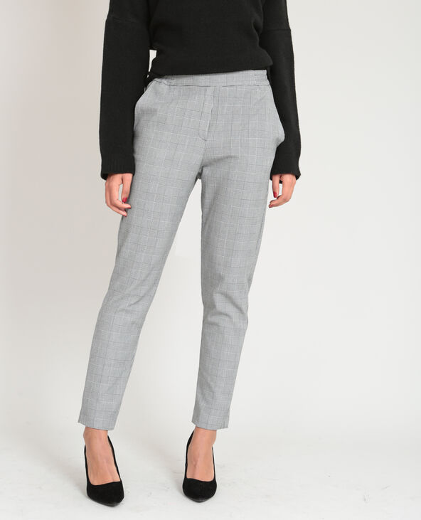 Pantalon city prince de Galles blanc - Pimkie