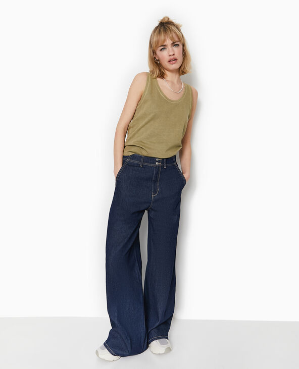 Débardeur ample avec effet acid wash vert kaki - Pimkie