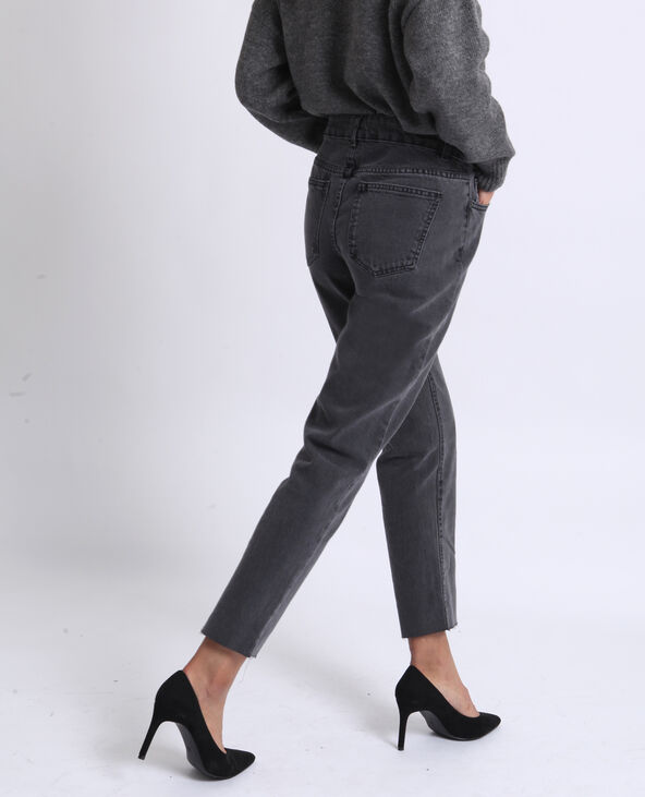 Jean droit mid waist gris foncé - Pimkie