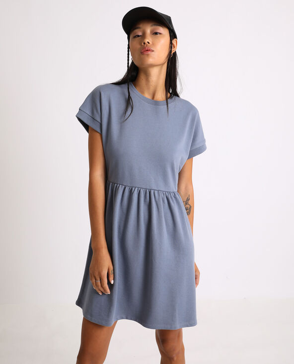 Robe sweat à manches courtes gris foncé - Pimkie
