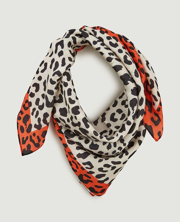 Foulard en tissu satiné écru - Pimkie