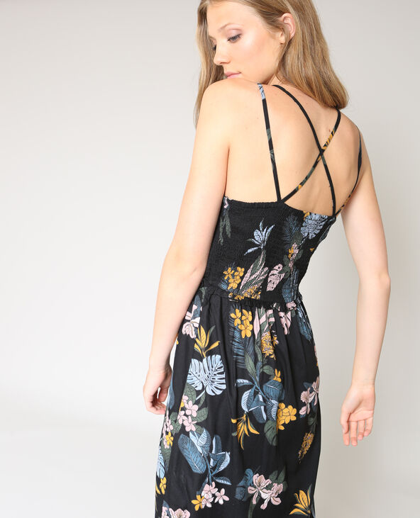 Robe longue à fines bretelles noir - Pimkie