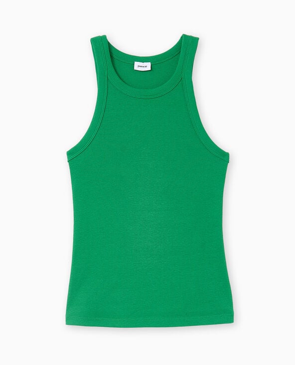 Débardeur maille côtelée vert - Pimkie