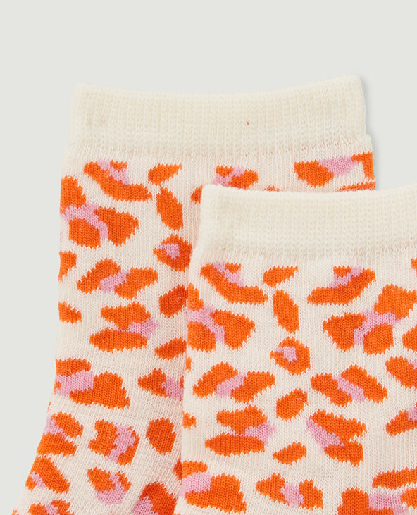 Paire de chaussettes motif léopard écru - Pimkie